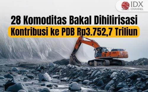 28 Komoditas Bakal Dihilirisasi, Kontribusi ke PDB Rp3.752,7 Triliun