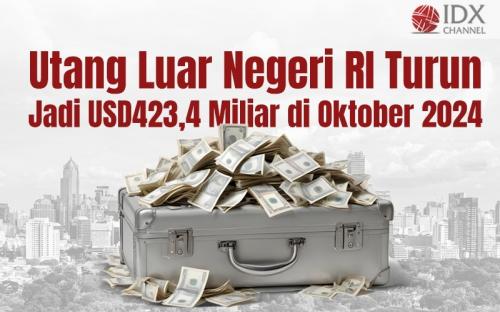 Utang Luar Negeri RI Turun Jadi USD423,4 Miliar Oktober pada 2024