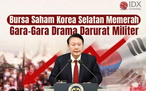 Bursa Saham Korea Selatan Memerah Gara-Gara Drama Darurat Militer