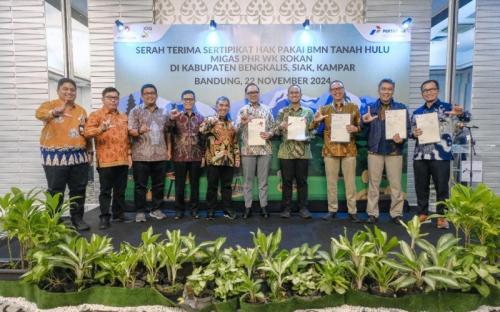 Pertamina Terima Sertifikat Lahan Hulu Migas Blok Rokan