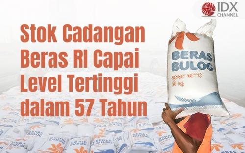 Stok Cadangan Beras RI Capai Level Tertinggi dalam 57 Tahun