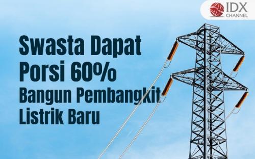 Swasta Dapat Porsi 60 Persen Bangun Pembangkit Listrik Baru